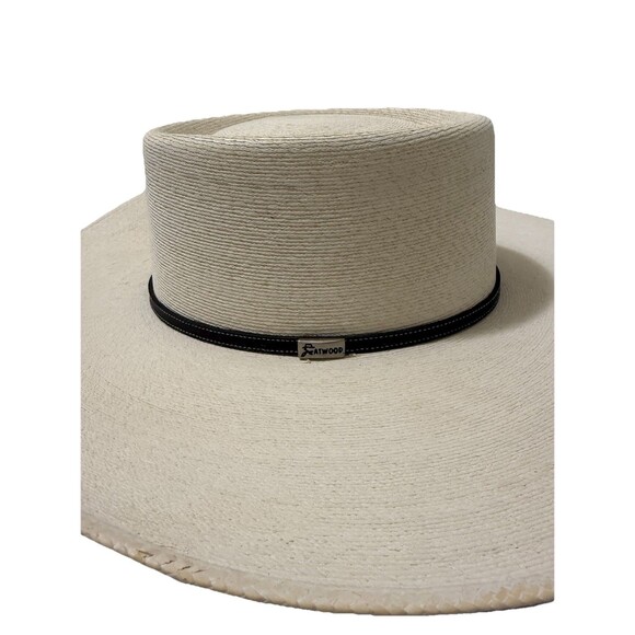 Atwood Nevada Palm Leaf  15x Long Oval  Size 7 1/8 Hat Natural Cowboy Rodeo GUC - Picture 4 of 16